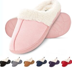 Cozy Plush Lined Women’s Slip-On Slippers - Pink